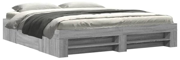 Rám postele bez matrace Grey Sonoma 180x200cm kompozitní dřevo 3295455