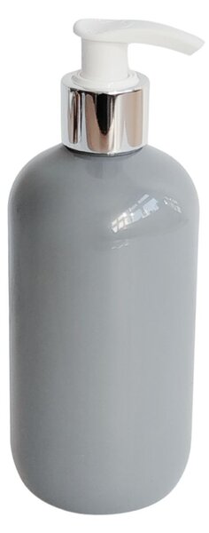 Dávkovač na mýdlo 300 ml šedý s bílo-stříbrnou pumpičkou BELA