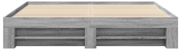 Rám postele bez matrace Grey Sonoma 180x200cm kompozitní dřevo 3295455