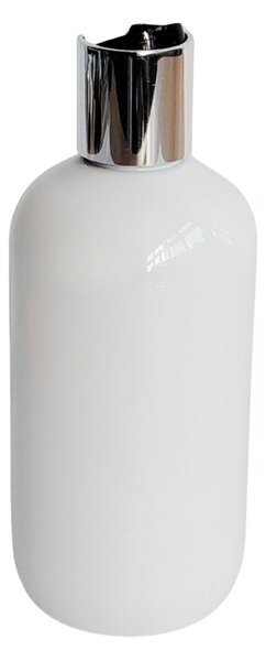 Dávkovač na mýdlo 300 ml bílý s černo-stříbrným DISC TOP BELA