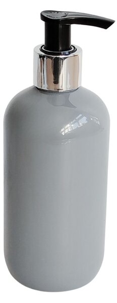 Dávkovač na mýdlo 300 ml šedý s černo-stříbrnou pumpičkou BELA