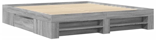 Rám postele bez matrace Grey Sonoma 180x200cm kompozitní dřevo 3295455