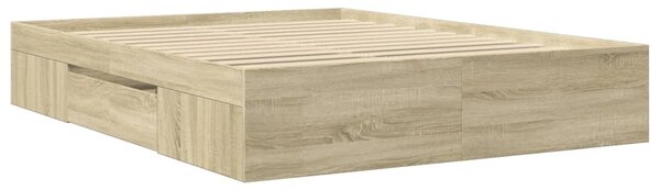 Rám postele bez matrace dub sonoma 150x200 cm kompozitní dřevo 3295466