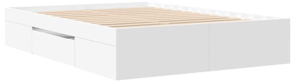 Rám postele bílý 135 x 190 cm kompozitní dřevo 3295506
