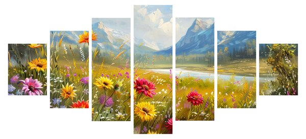 Obraz - Malovaná krajina (210x100 cm)
