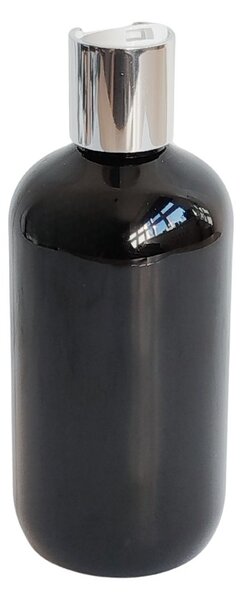 Dávkovač na mýdlo 300 ml černý s bílo-stříbrným DISC TOP BELA