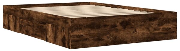 Rám postele bez matrace kouřový dub 120x190 cm kompozitní dřevo 3295517