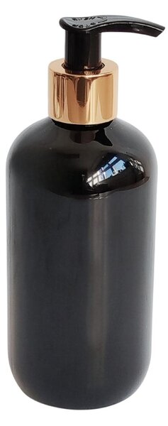 Dávkovač na mýdlo 300 ml černý s černo-zlatou pumpičkou BELA