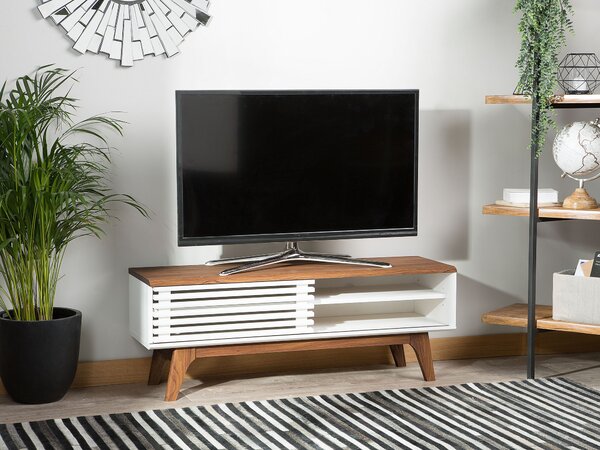 TV stolek TOLEDO II Hnědá/Bílá