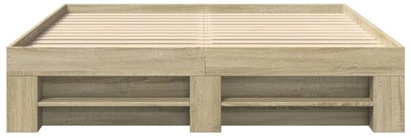 Rám postele bez matrace dub sonoma 150x200 cm kompozitní dřevo 3295466