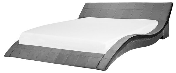 Sametová vodní postel 180 x 200 cm šedá VICHY