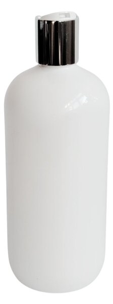 Dávkovač na mýdlo 500 ml bílý s bílo-stříbrným DISC TOP BELA