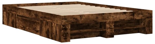 Rám postele bez matrace kouřový dub 120x190 cm kompozitní dřevo 3295517
