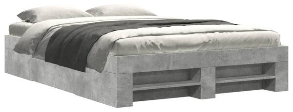 Rám postele betonově šedý 135 x 190 cm kompozitní dřevo 3295509