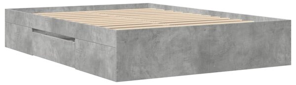 Rám postele betonově šedý 135 x 190 cm kompozitní dřevo 3295509