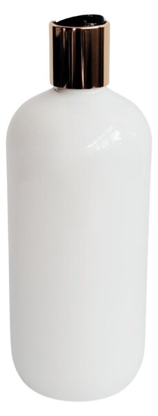 Dávkovač na mýdlo 500 ml bílý s černo-zlatým DISC TOP BELA