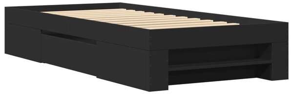 Rám postele černý 75 x 190 cm kompozitní dřevo 3295528