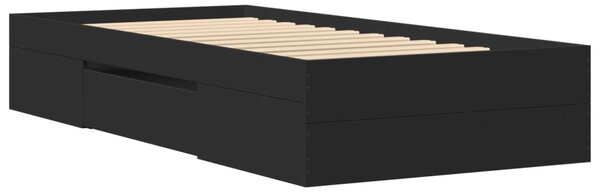 Rám postele černý 75 x 190 cm kompozitní dřevo 3295528