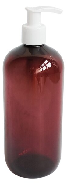 Dávkovač na mýdlo 500 ml hnědý s bílou pumpičkou BELA