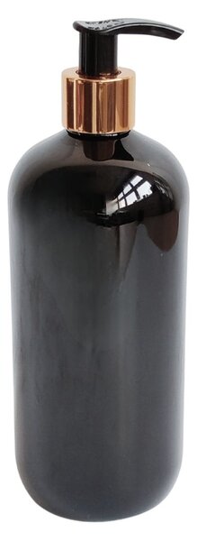 Dávkovač na mýdlo 500 ml černý s černo-zlatou pumpičkou BELA