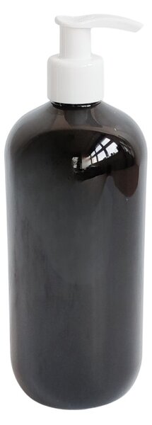 Dávkovač na mýdlo 500 ml černý s bílou pumpičkou BELA