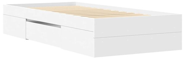 Rám postele bílý 75 x 190 cm kompozitní dřevo 3295527