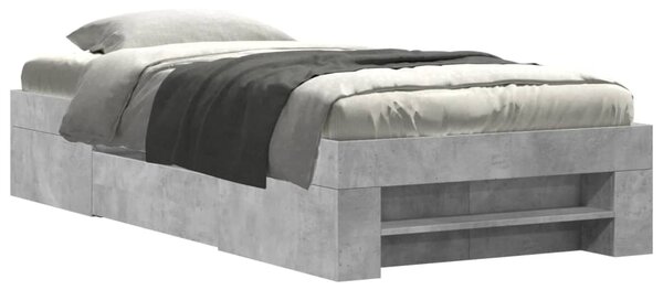 Rám postele betonově šedý 90 x 190 cm kompozitní dřevo 3295523