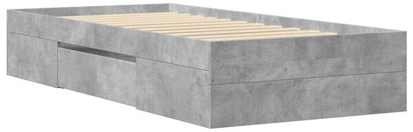 Rám postele betonově šedý 90 x 190 cm kompozitní dřevo 3295523