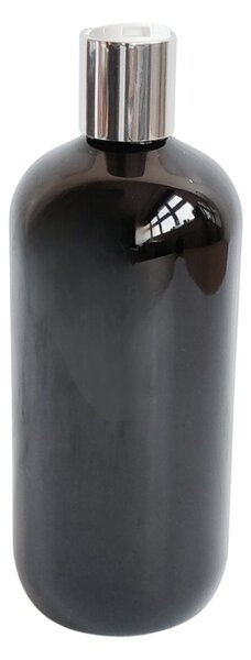 Dávkovač na mýdlo 500 ml černý s bílo-stříbrným DISC TOP BELA