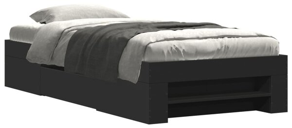 Rám postele černý 75 x 190 cm kompozitní dřevo 3295528