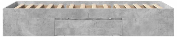 Rám postele betonově šedý 90 x 190 cm kompozitní dřevo 3295523