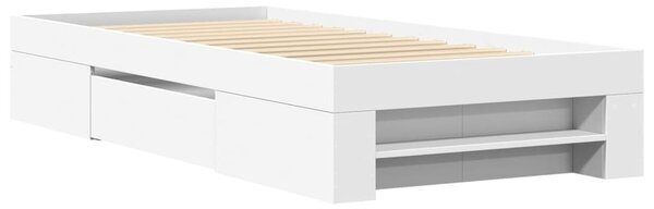 Rám postele bílý 75 x 190 cm kompozitní dřevo 3295527