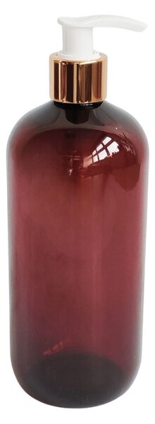 Dávkovač na mýdlo 500 ml hnědý s bílo-zlatou pumpičkou BELA