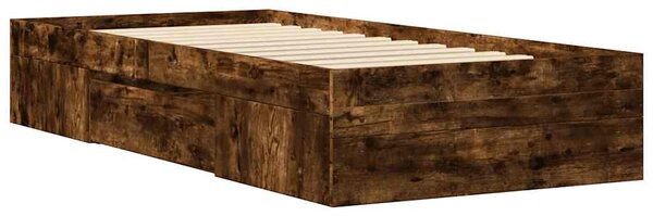 Rám postele bez matrace kouřový dub 90x190 cm kompozitní dřevo 3295524