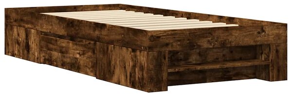 Rám postele bez matrace kouřový dub 90x190 cm kompozitní dřevo 3295524
