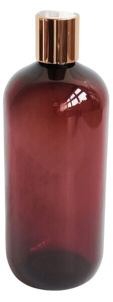 Dávkovač na mýdlo 500 ml hnědý s bílo-zlatým DISC TOP BELA