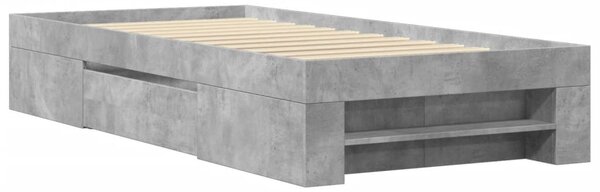 Rám postele betonově šedý 90 x 190 cm kompozitní dřevo 3295523