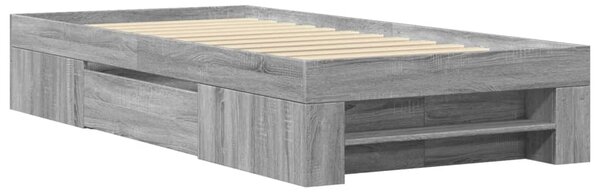 Rám postele šedý sonoma 75 x 190 cm kompozitní dřevo 3295532