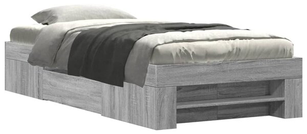 Rám postele šedý sonoma 75 x 190 cm kompozitní dřevo 3295532
