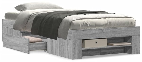 Rám postele šedý sonoma 75 x 190 cm kompozitní dřevo 3295532