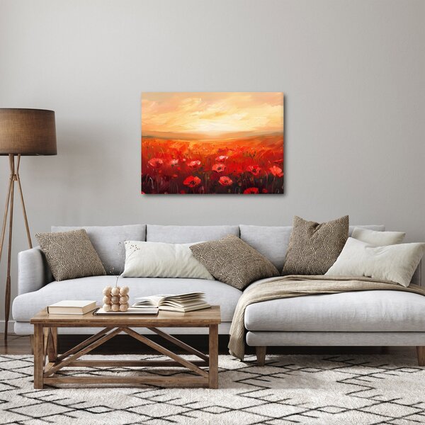 Obraz - Pole vlčích máků (70x50 cm)