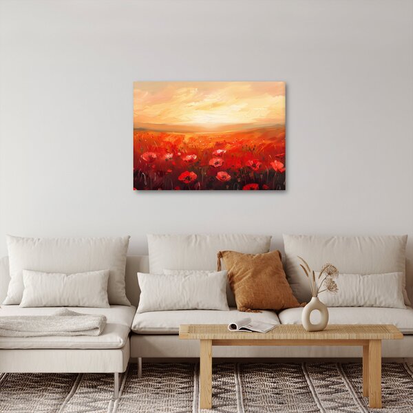 Obraz - Pole vlčích máků (70x50 cm)