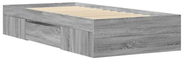 Rám postele šedý sonoma 75 x 190 cm kompozitní dřevo 3295532