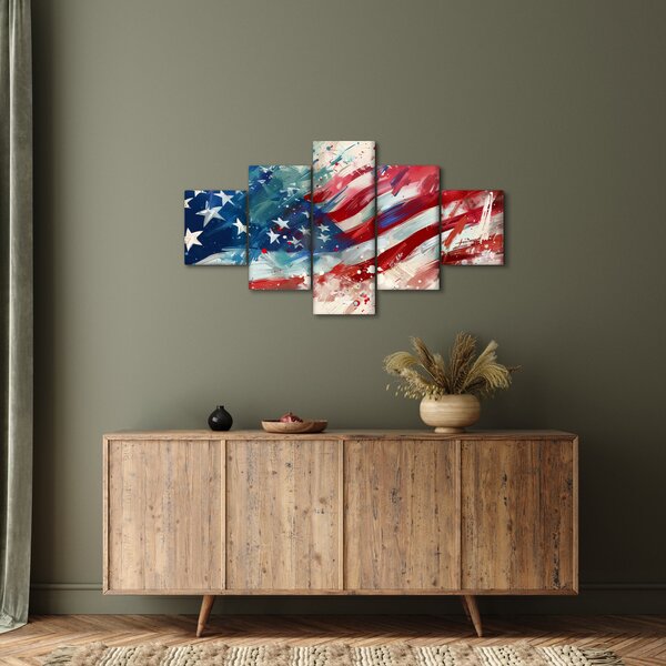 Obraz - Vlajka USA (125x70 cm)
