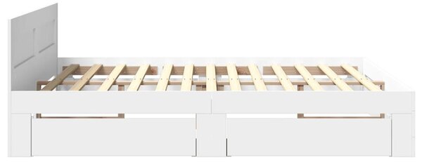 Rám postele s čelem bez matrace bílý 180x200 cm 3295541