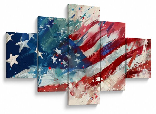 Obraz - Vlajka USA (125x70 cm)