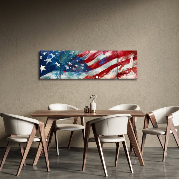 Obraz - Vlajka USA (170x50 cm)