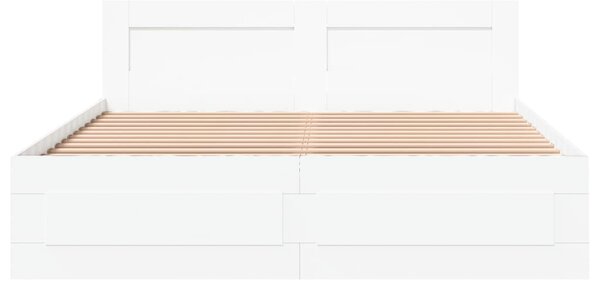 Rám postele s čelem bez matrace bílý 160x200 cm 3295548
