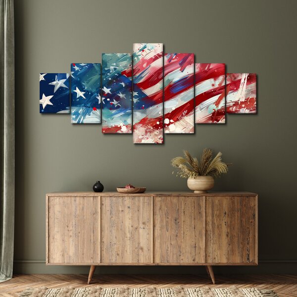 Obraz - Vlajka USA (210x100 cm)