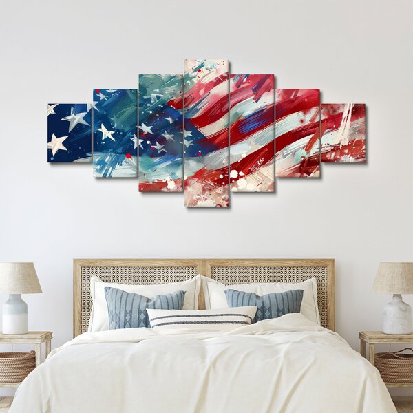 Obraz - Vlajka USA (210x100 cm)